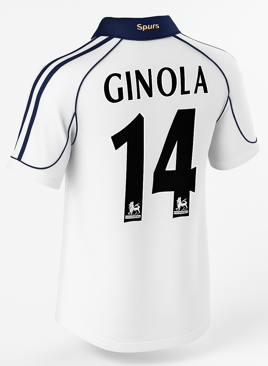 1999–01 Tottenham Home Ginola #14 (Feels Like New) - Size XS