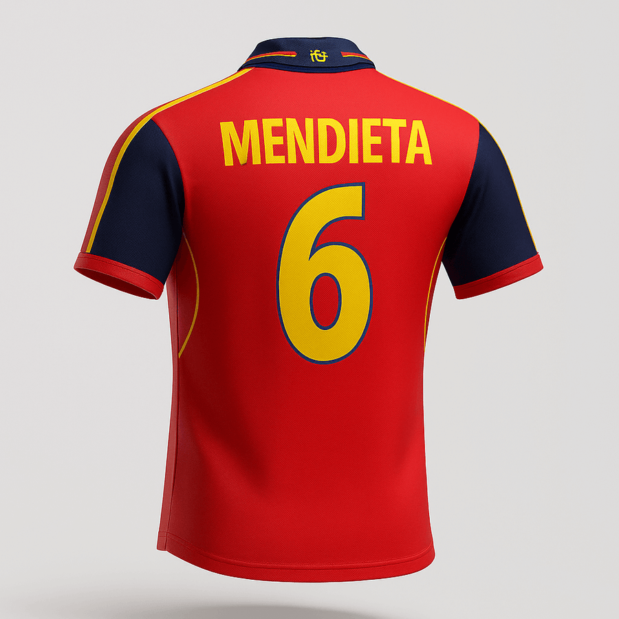 1999–02 Spain Home Mendieta #6 (Feels Like New) - Size XL - image 1