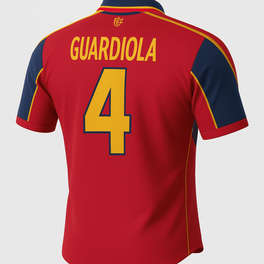 1999–02 Spain Home Guardiola #4 (Feels Like New) - Size XXL - image 1