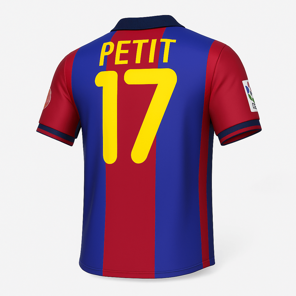 2000–01 Barcelona Home Petit #17 (Feels Like New) - Size XXL
