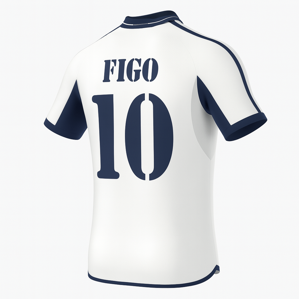 2000–01 Real Madrid Home Figo #10 (Feels Like New) - Size M