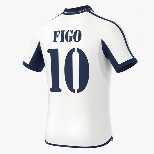 2000–01 Real Madrid Home Figo #10 (Feels Like New) - Size M