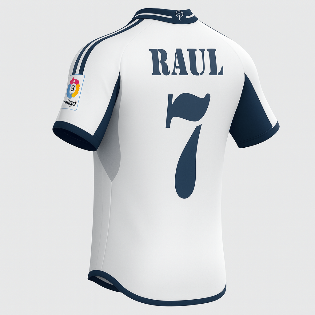 2000–01 Real Madrid Home Raul #7 (Feels Like New) - Size M