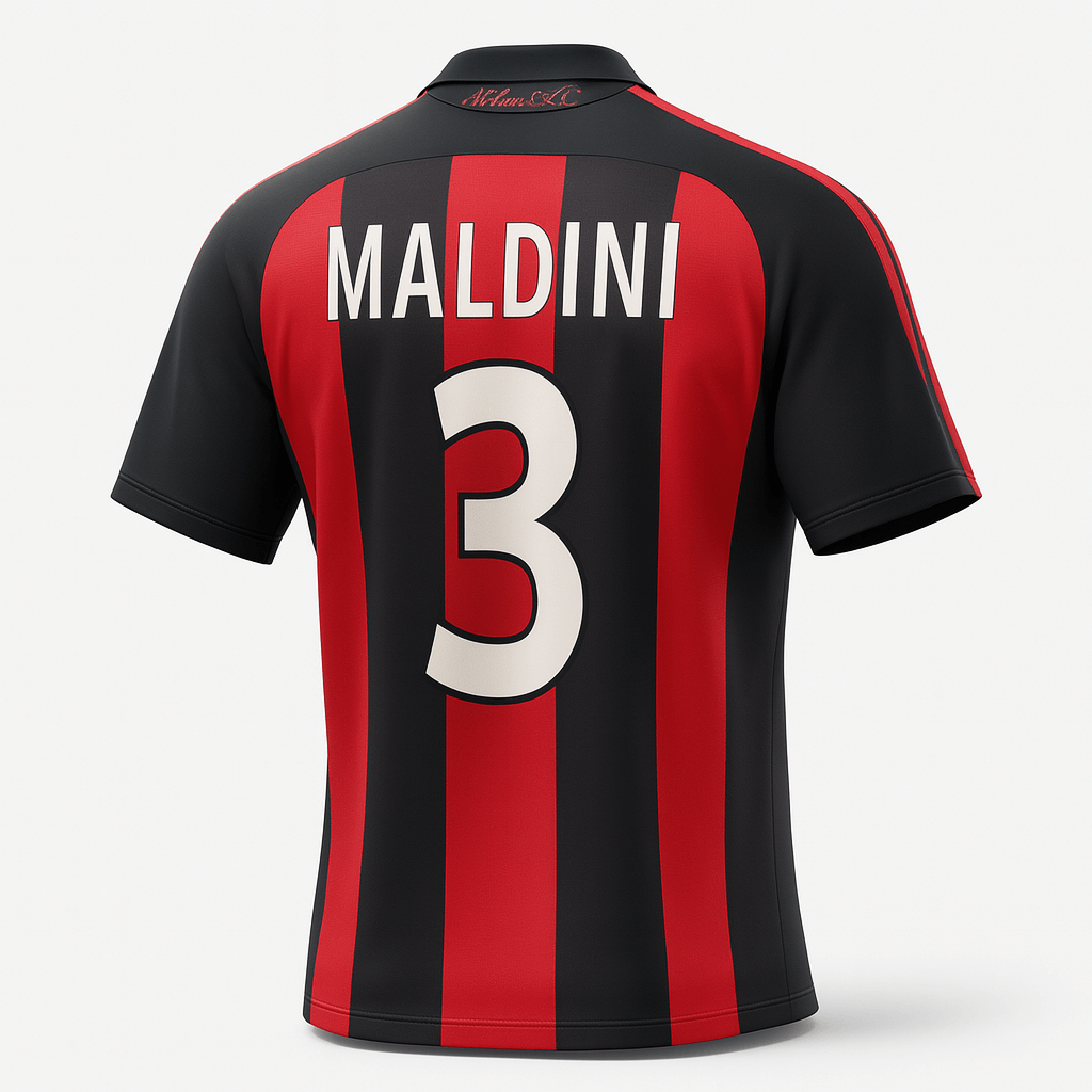 2000–02 AC Milan Home Maldini #3 (Feels Like New) - Size XS