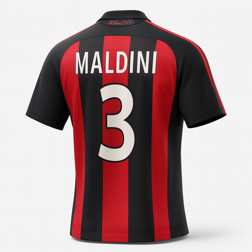 2000–02 AC Milan Home Maldini #3 (Feels Like New) - Size L
