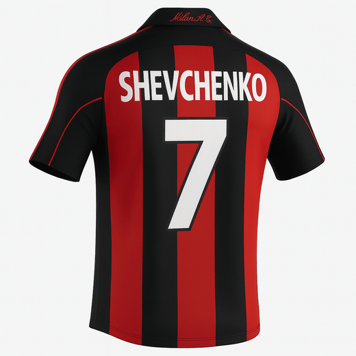 2000–02 AC Milan Home Shevchenko #7 (Feels Like New) - Size XL