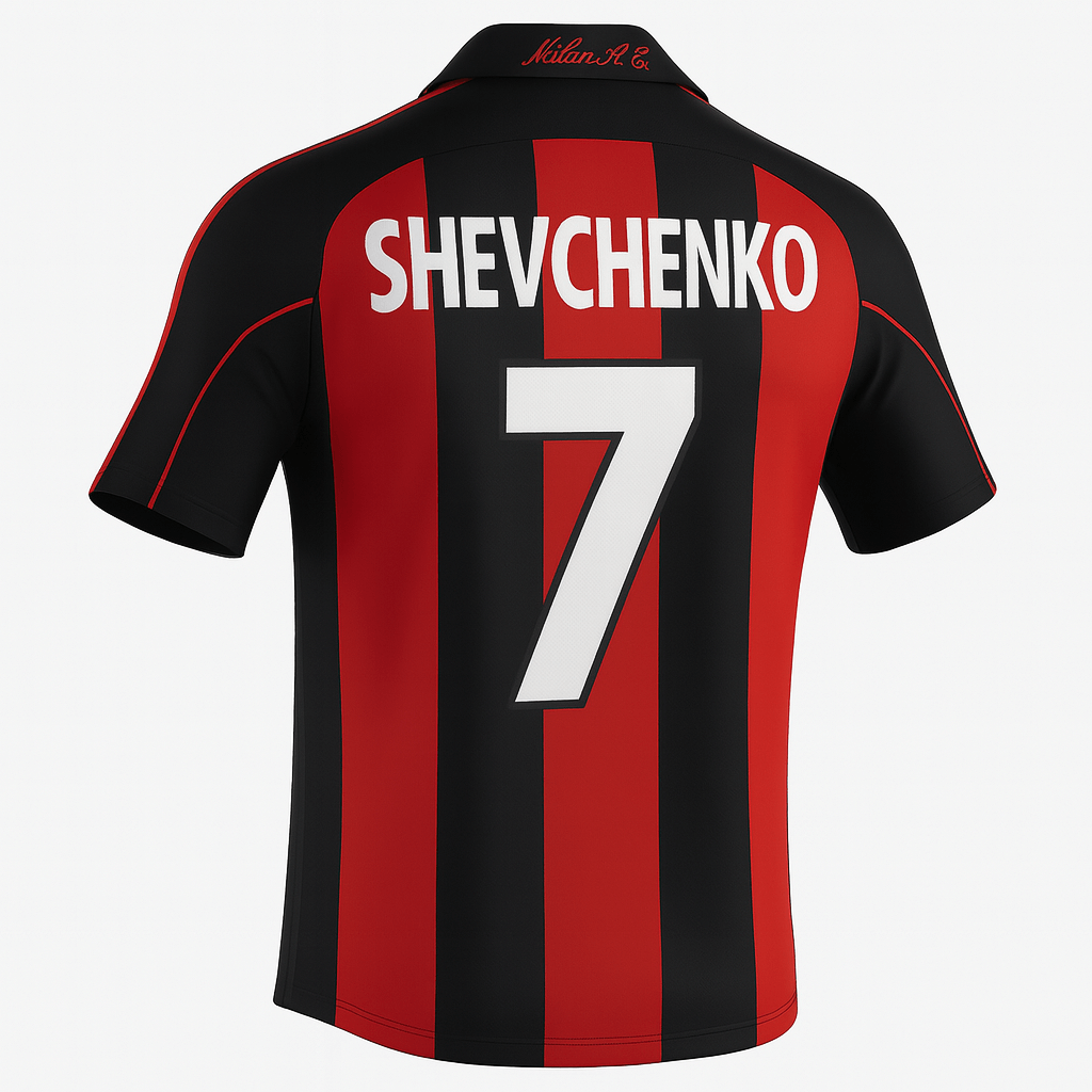 2000–02 AC Milan Home Shevchenko #7 (Feels Like New) - Size L