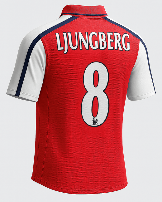 2000–02 Arsenal Home Lundberg #8 (Feels Like New) - Size XL