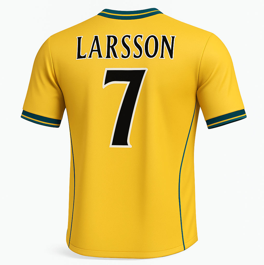 2000–02 Celtic Away Larsson #7 (Feels Like New) - Size XXL