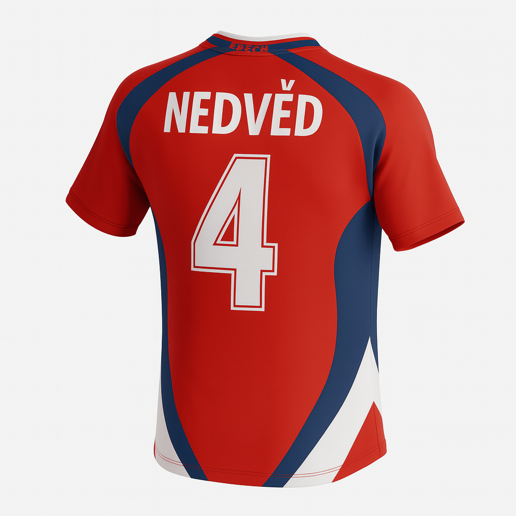 2000 Czech Republic Home Nedved #4 (Feels Like New) - Size S