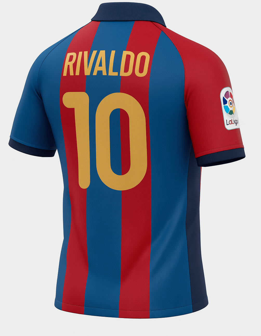 2001–02 Barcelona Home Rivaldo #10 (Feels Like New) - Size L