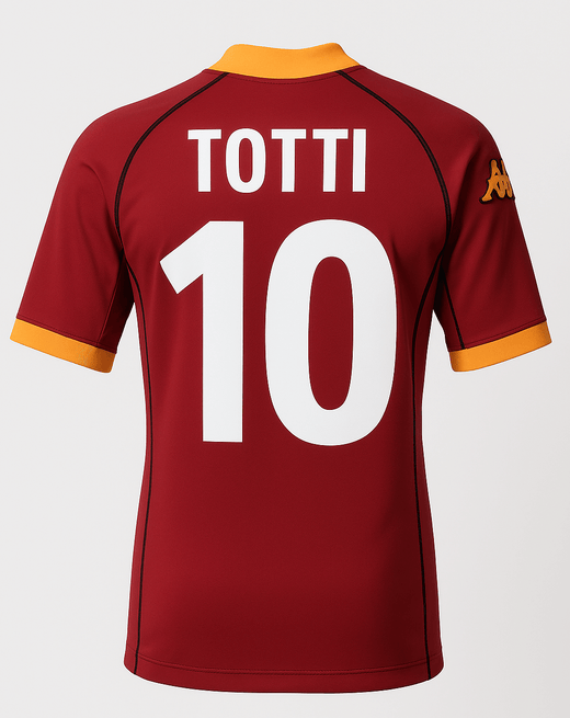 2001–02 Roma Home Totti #10 (Feels Like New) - Size XXL