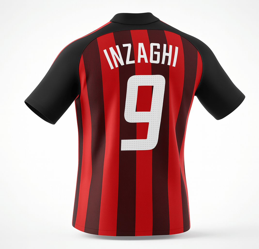 2002–03 AC Milan Home Inzaghi #9 (Feels Like New) - Size L