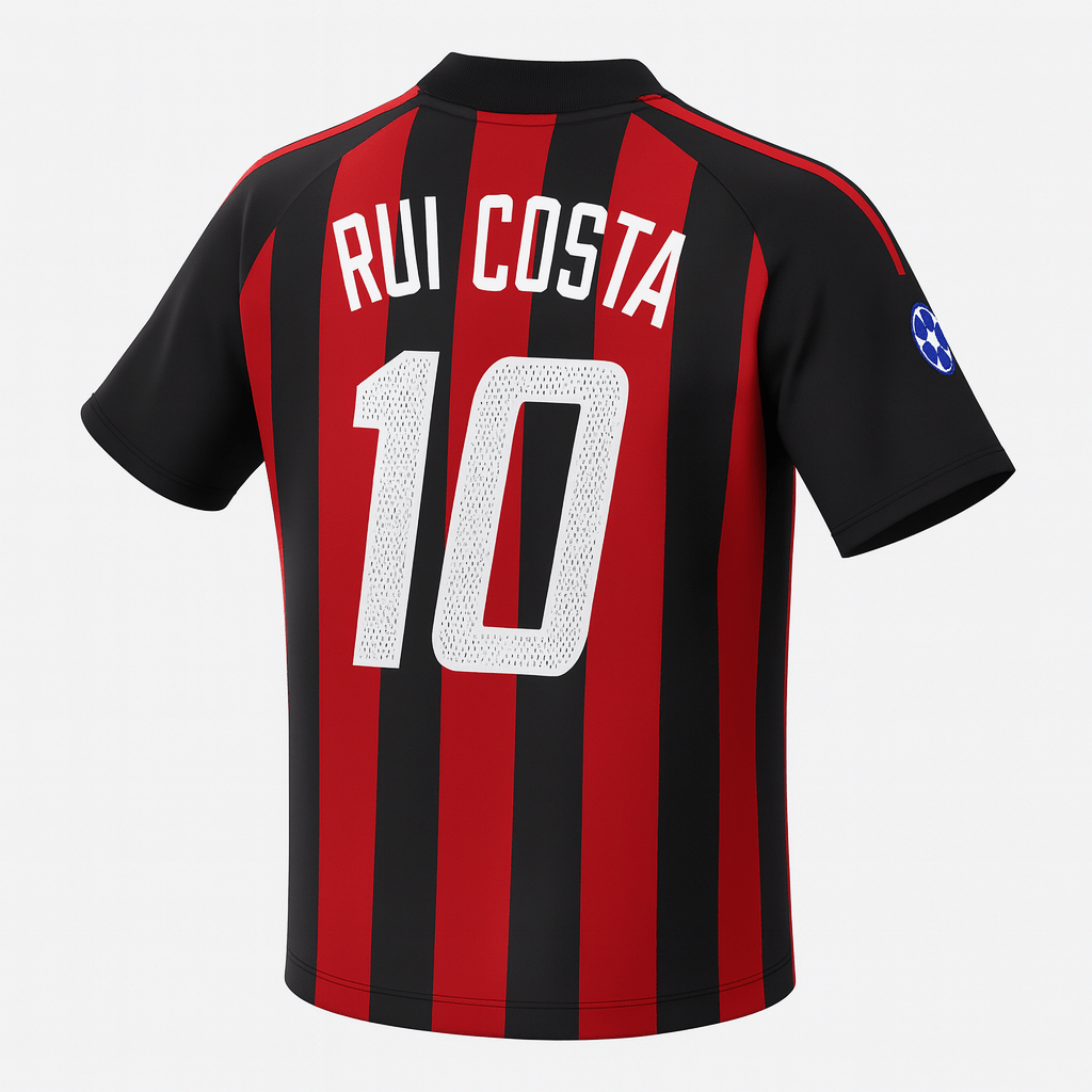 2002–03 AC Milan Home Rui Costa #10 (Feels Like New) - Size XL
