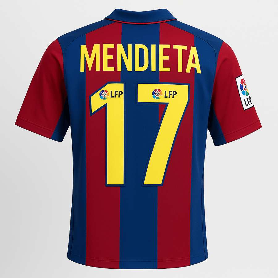 2002–03 Barcelona Home Mendieta #17 (Feels Like New) - Size XXL - image 1
