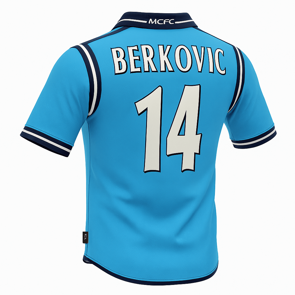 2002–03 Manchester City Home Berkovic #14 (Feels Like New) - Size XS