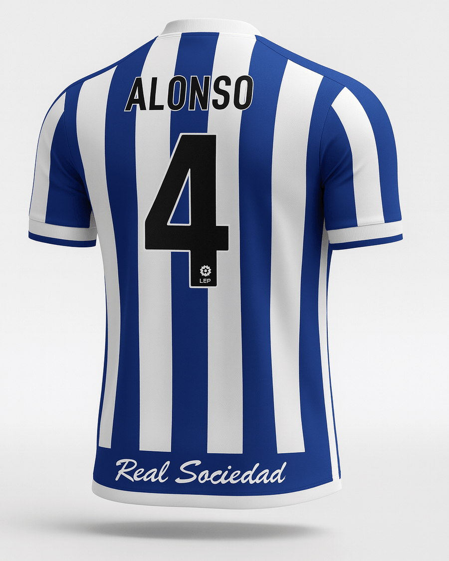 2002–03 Real Sociedad Home Alonso #4 (Feels Like New) - Size L - image 1