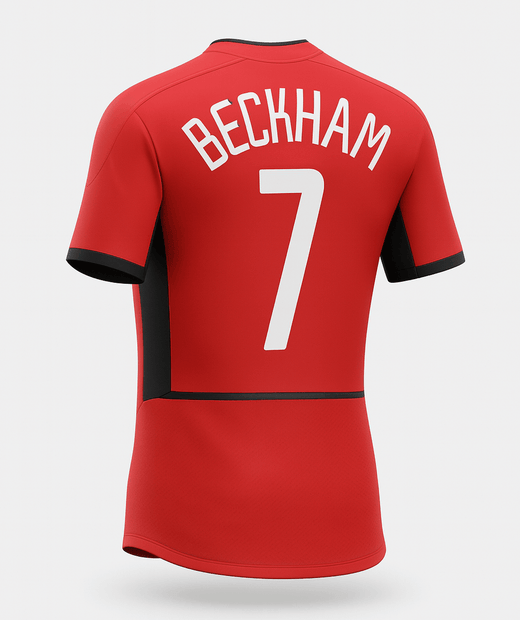 2002–04 Manchester United Home Beckham #7 (Feels Like New) - Size S