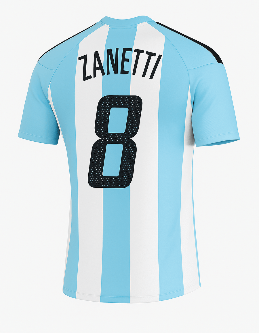 2002 Argentina Home Zanetti #8 (Feels Like New) - Size S - image 1