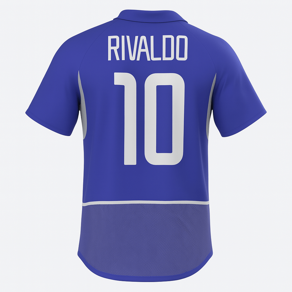 2002 Brazil Away Rivaldo #10 (Feels Like New) - Size L