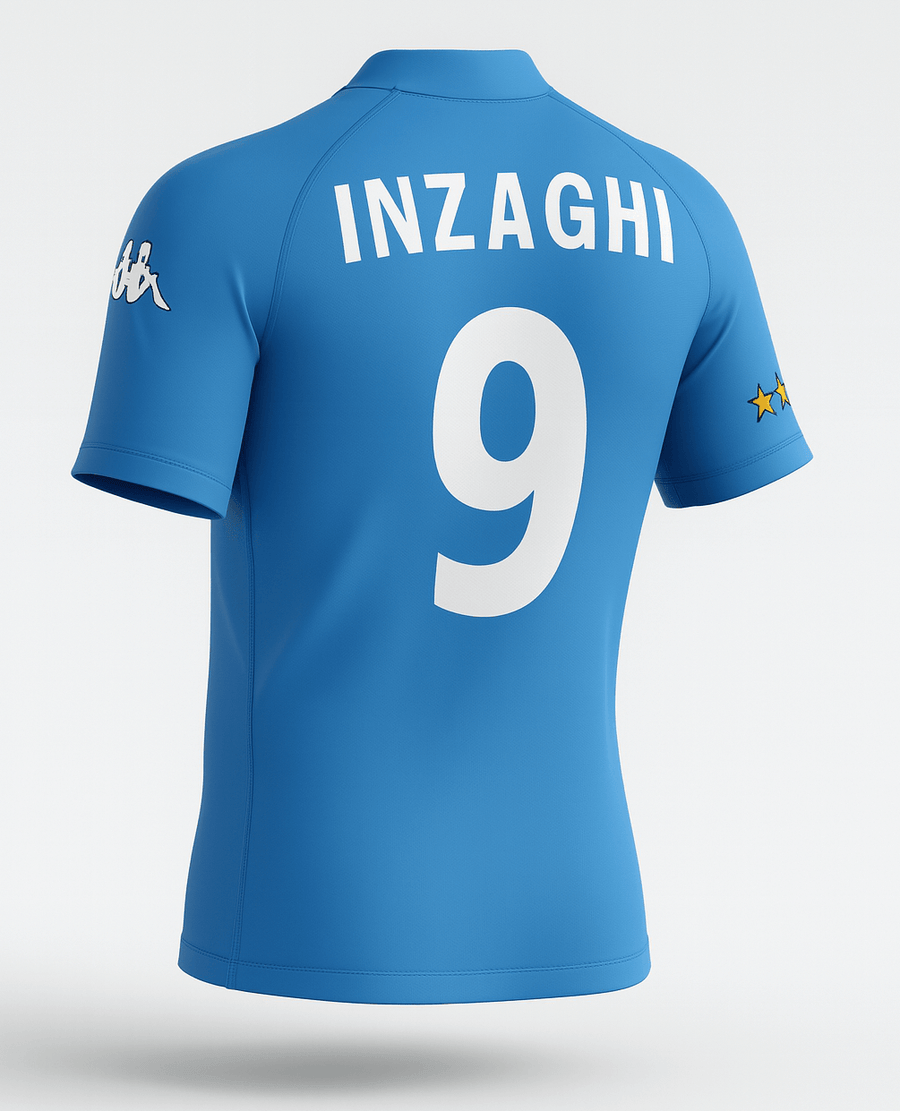 2002 Italy Home Inzaghi #9 (Feels Like New) - Size M - image 1