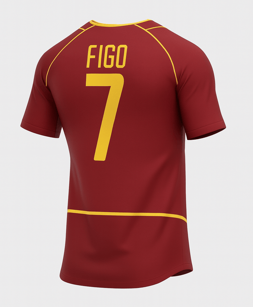 2002 Portugal Home Figo #7 (Feels Like New) - Size L