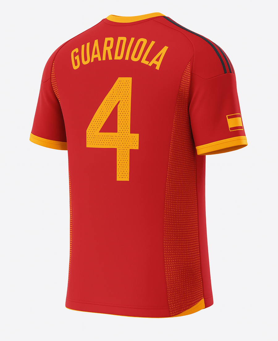 2002 Spain Home Guardiola #4 (Feels Like New) - Size XS - image 1