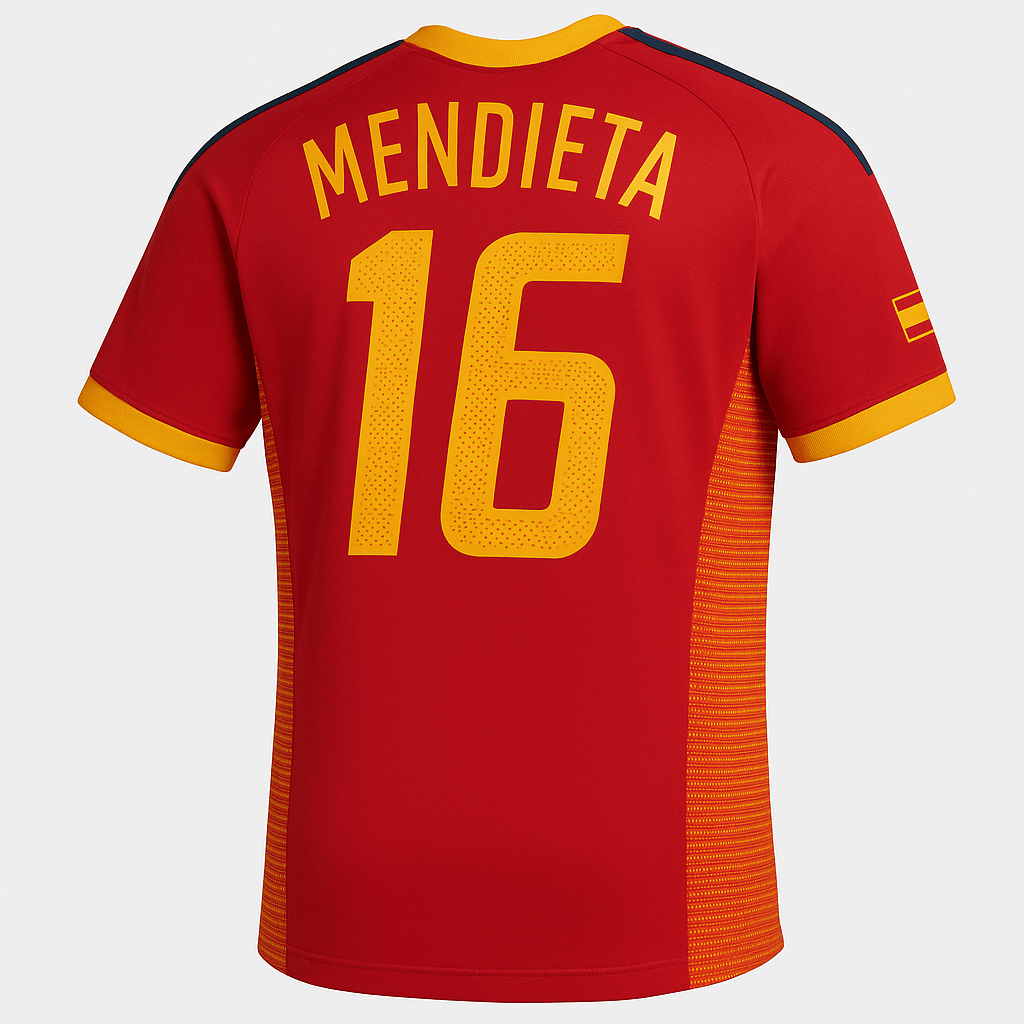 2002 Spain Home Mendieta #16 (Feels Like New) - Size XS