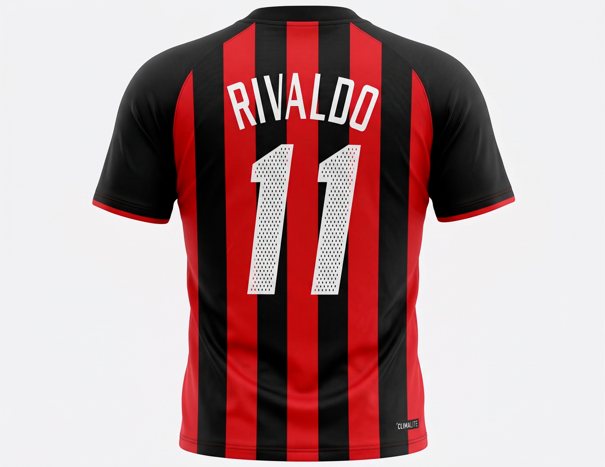 2002–03 AC Milan Home Rivaldo #11 (Feels Like New) - Size M