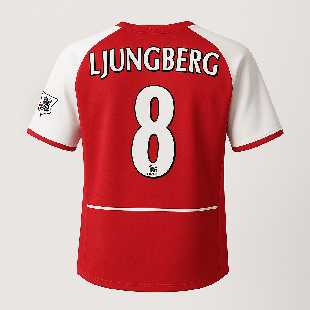 2003–04 Arsenal Home Ljungberg #8 (Feels Like New) - Size L