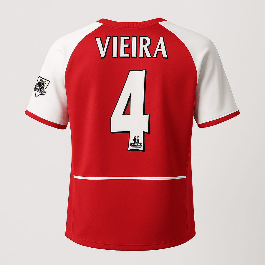 2003–04 Arsenal Home Vieira #4 (Feels Like New) - Size L - image 1