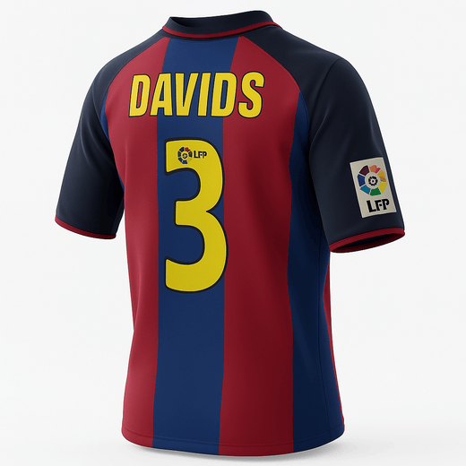 2003–04 Barcelona Home Davids #3 (Feels Like New) - Size XS