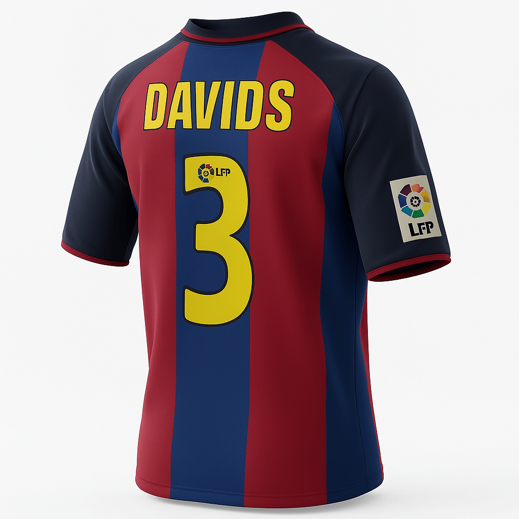 2003–04 Barcelona Home Davids #3 (Feels Like New) - Size M