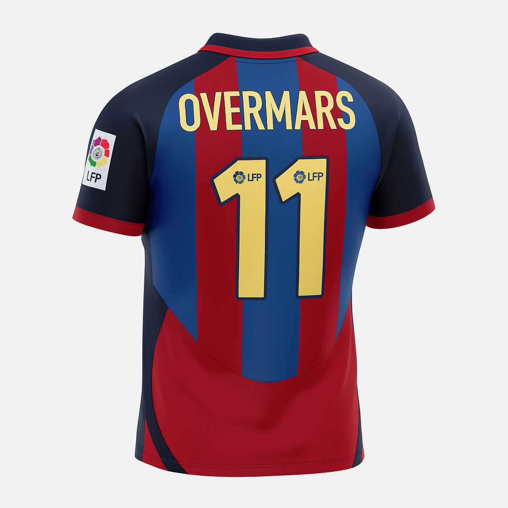 2003–04 Barcelona Home Overmars #11 (Feels Like New) - Size XL