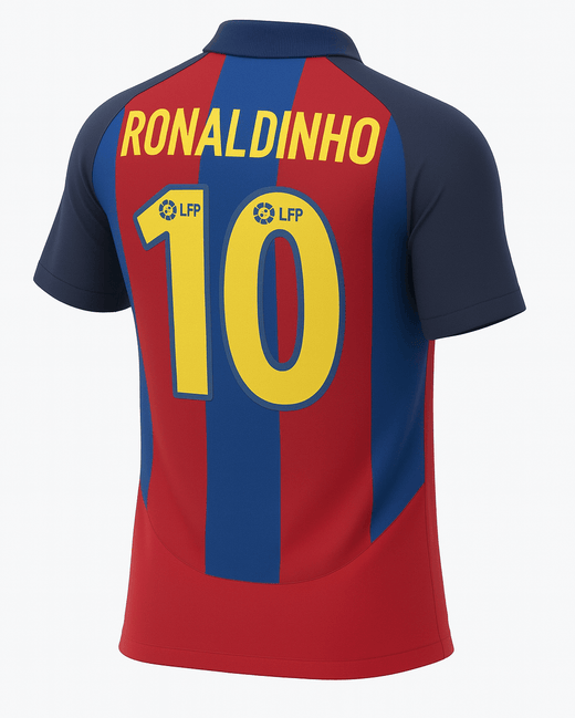 2003–04 Barcelona Home Ronaldinho #10 (Feels Like New) - Size S