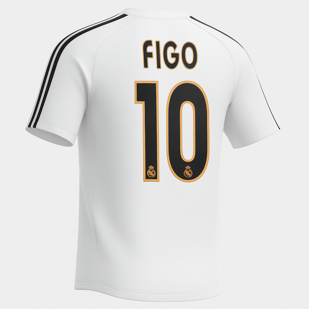 2003–04 Real Madrid Home Figo #10 (Feels Like New) - Size M