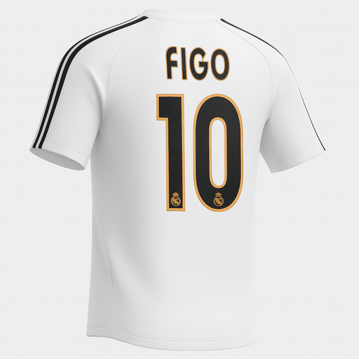 2003–04 Real Madrid Home Figo #10 (Feels Like New) - Size L