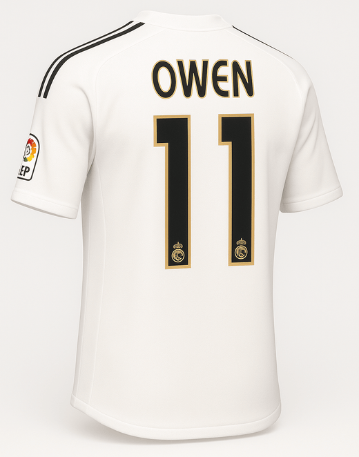2003–04 Real Madrid Home Owen #11 (Feels Like New) - Size M