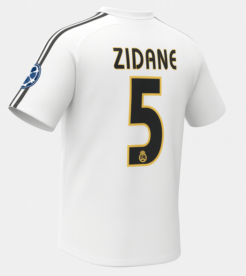 2003–04 Real Madrid Home Zidane #5 (Feels Like New) - Size XL