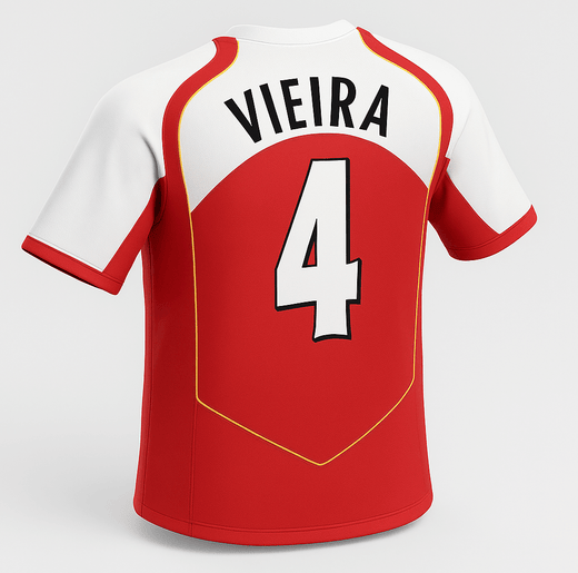 2004–05 Arsenal Home Vieira #4 (Feels Like New) - Size L