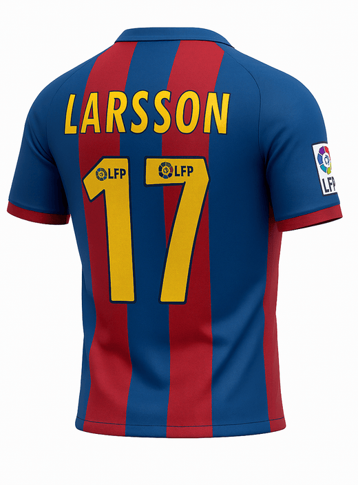 2004–05 Barcelona Home Larsson #17 (Feels Like New) - Size L