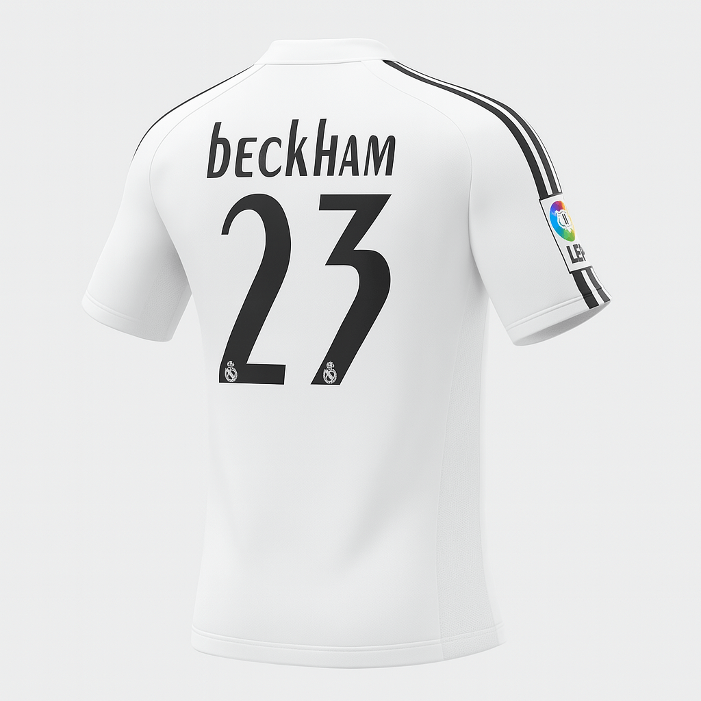 2004–05 Real Madrid Home Beckham #23 (Feels Like New) - Size L