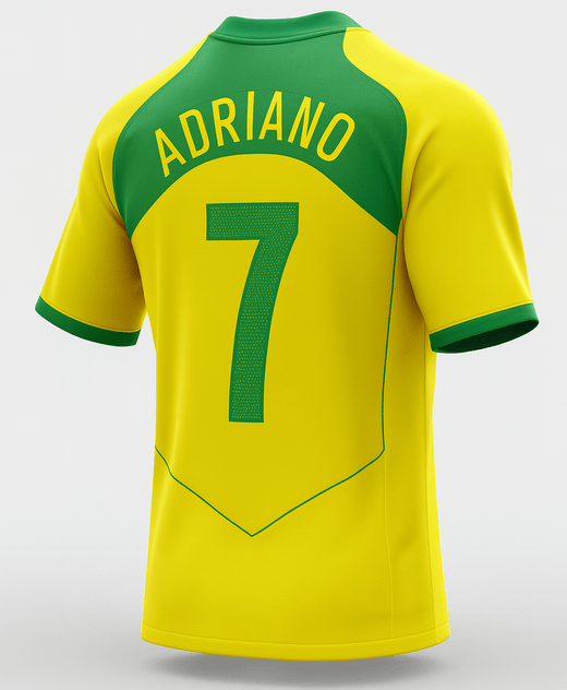 2004 Brazil Home Adriano #7 (Feels Like New) - Size M