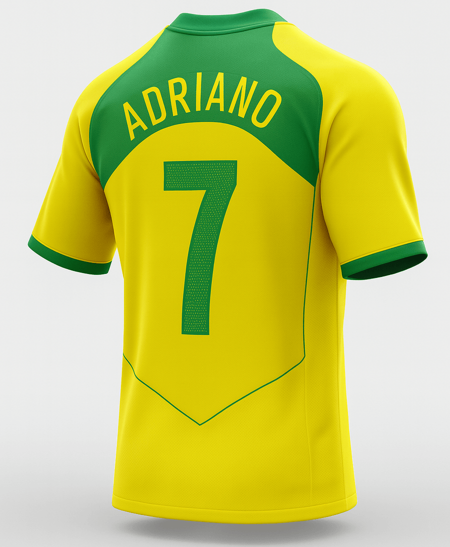 2004 Brazil Home Adriano #7 (Feels Like New) - Size M - image 1