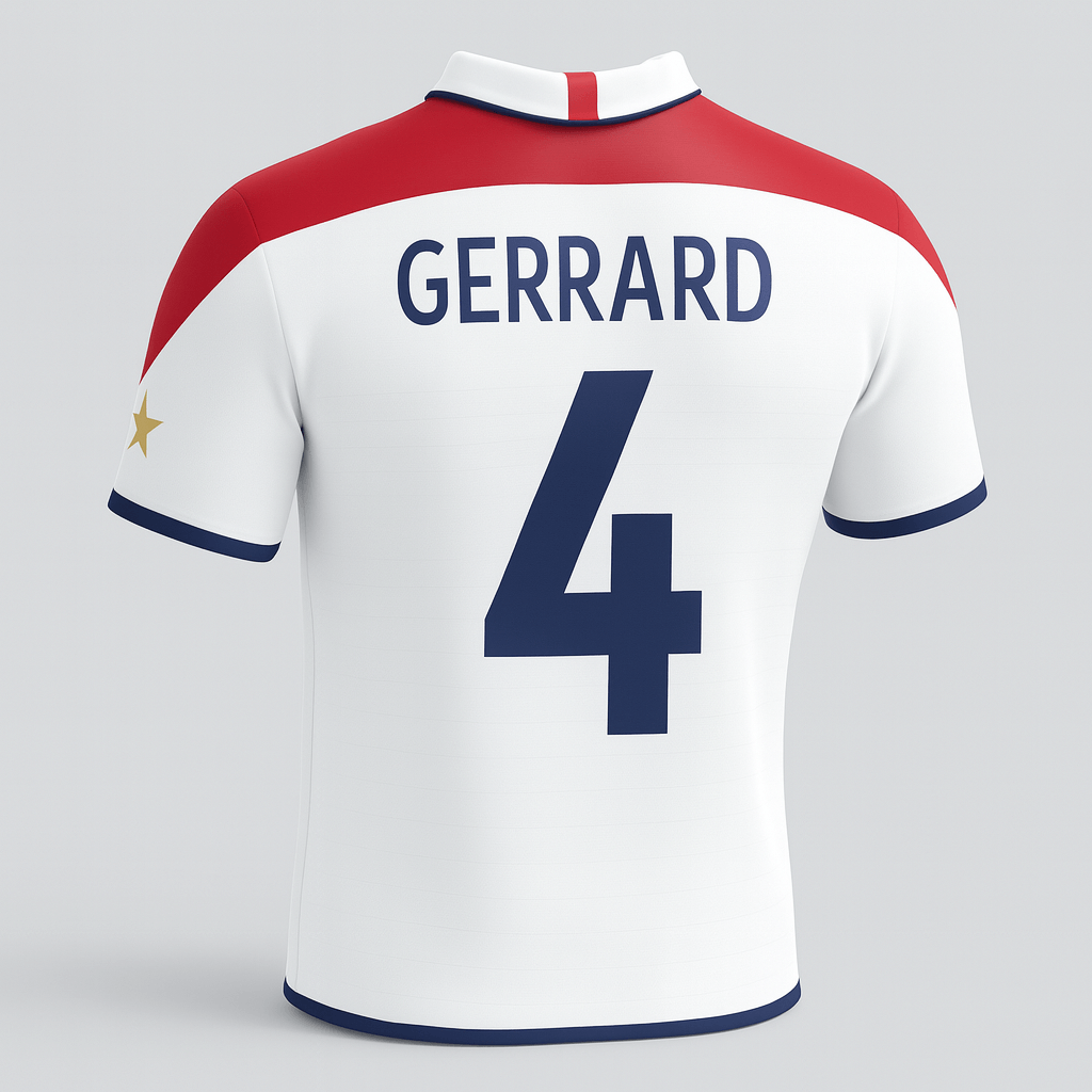 2004 England Home Gerrard #4 (Feels Like New) - Size M