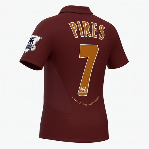 2005–06 Arsenal Home Pires #7 (Feels Like New) - Size XL