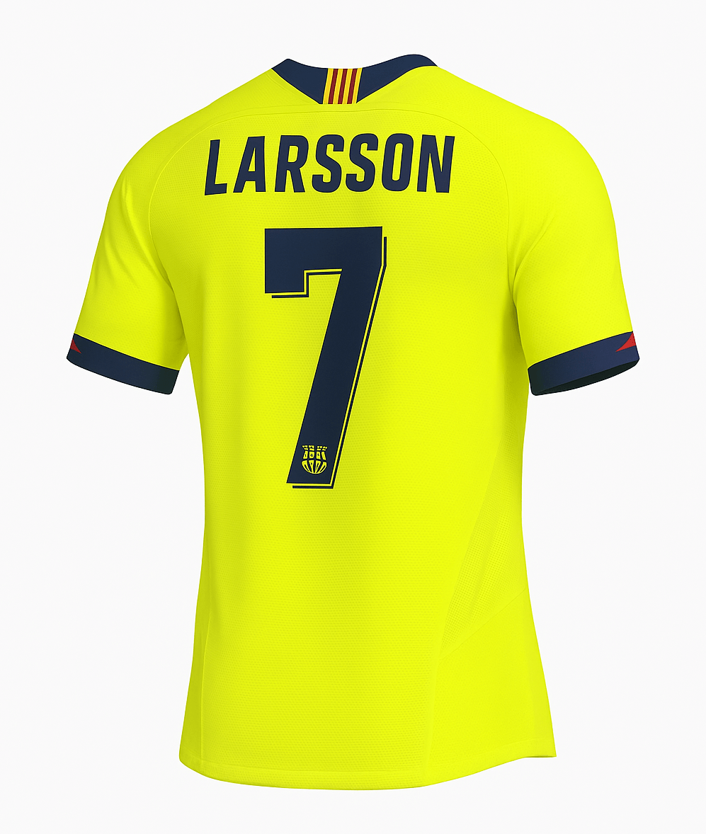 2005–06 Barcelona Away Larsson #7 (Feels Like New) - Size M