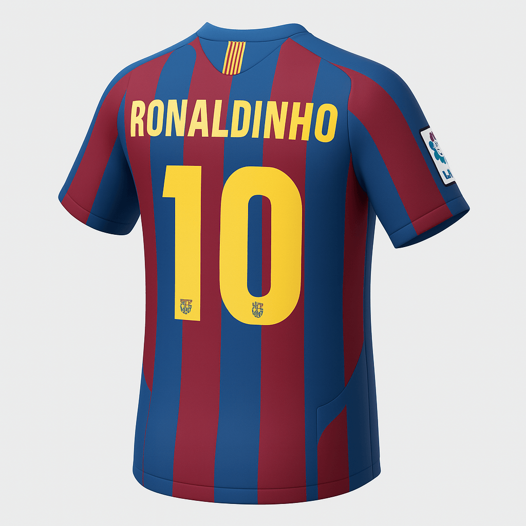 2005–06 Barcelona Home Ronaldinho #10 (Feels Like New) - Size XXL