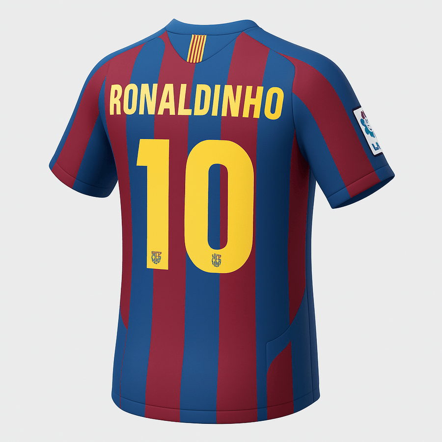 2005–06 Barcelona Home Ronaldinho #10 (Feels Like New) - Size S - image 1