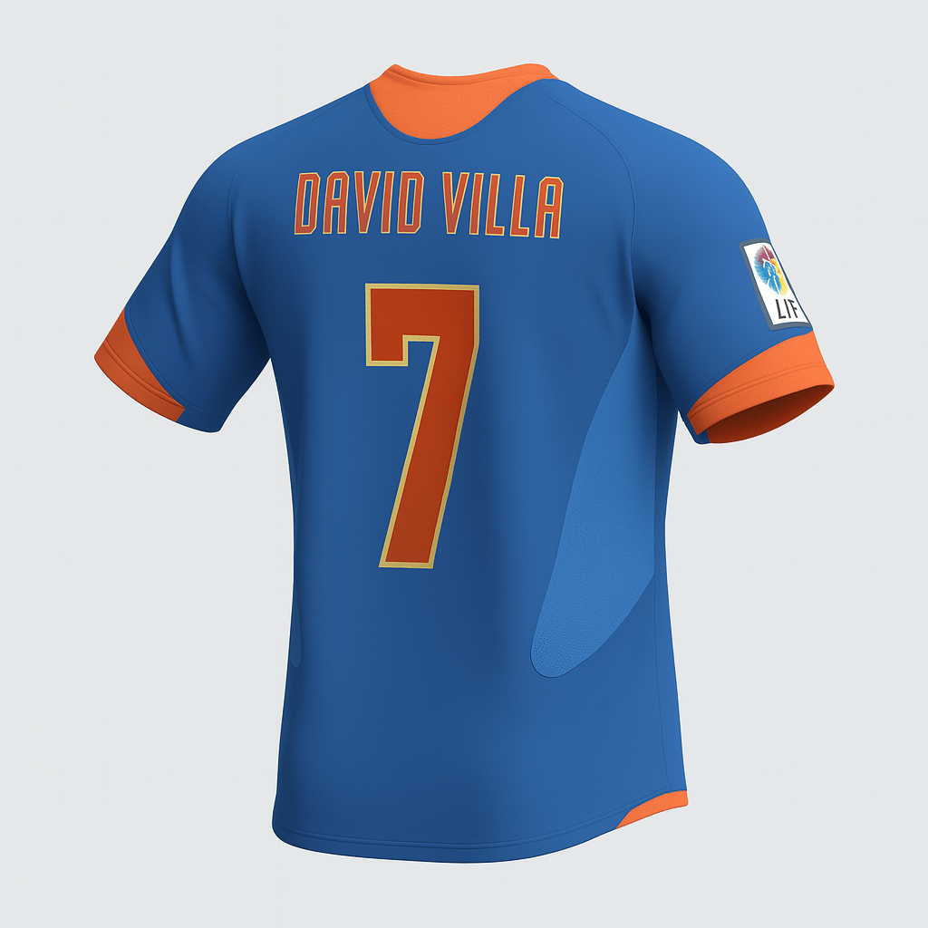 2005–06 Valencia Away David Villa #7 (Feels Like New) - Size S